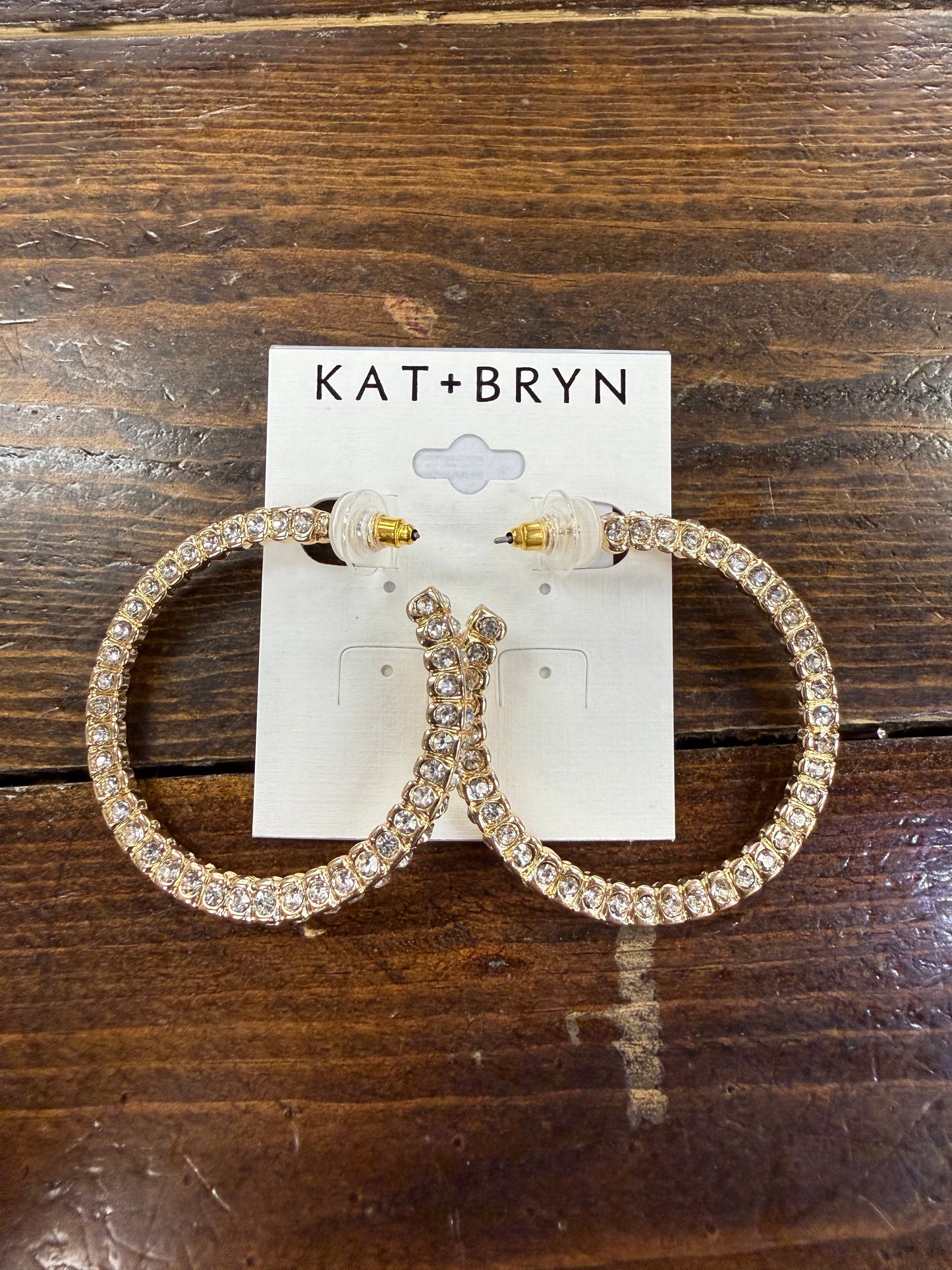 Double Sided Crystal Hoop Earrings