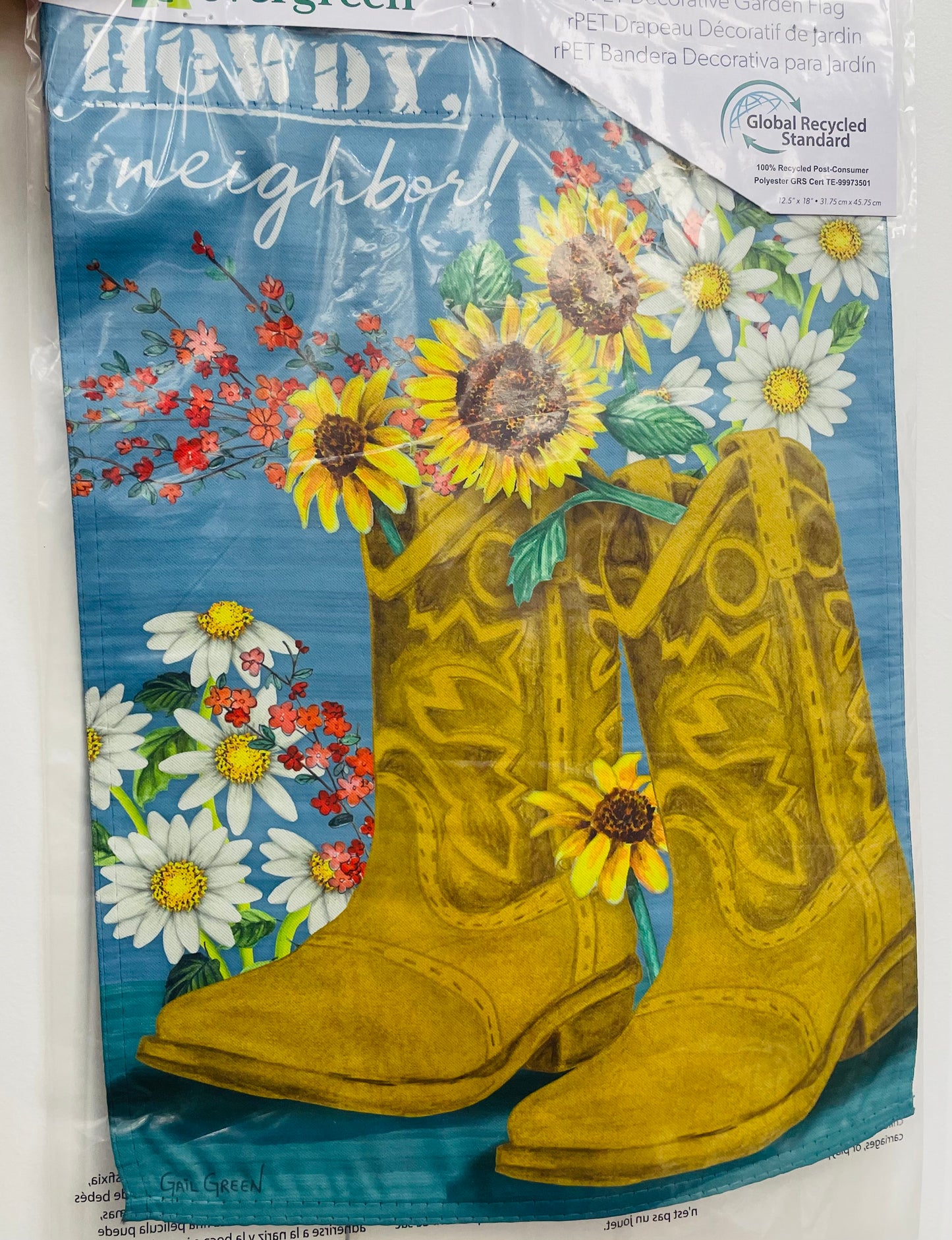 Western Boots Garden Flag