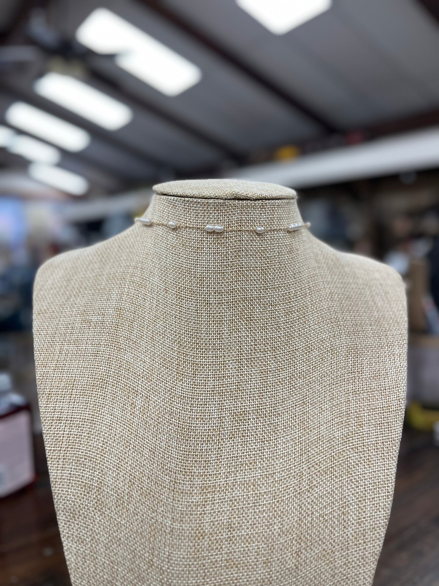 Gold Chain With Mini Pearls