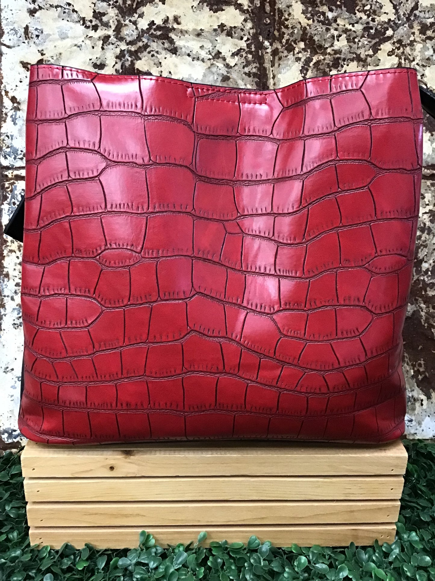Olivia Vegan Croc Hobo Bag