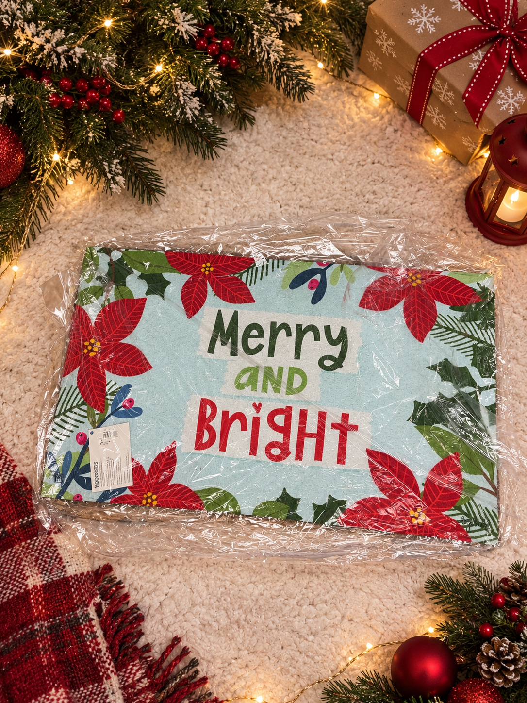 Bright Poinsettias Mat Mate