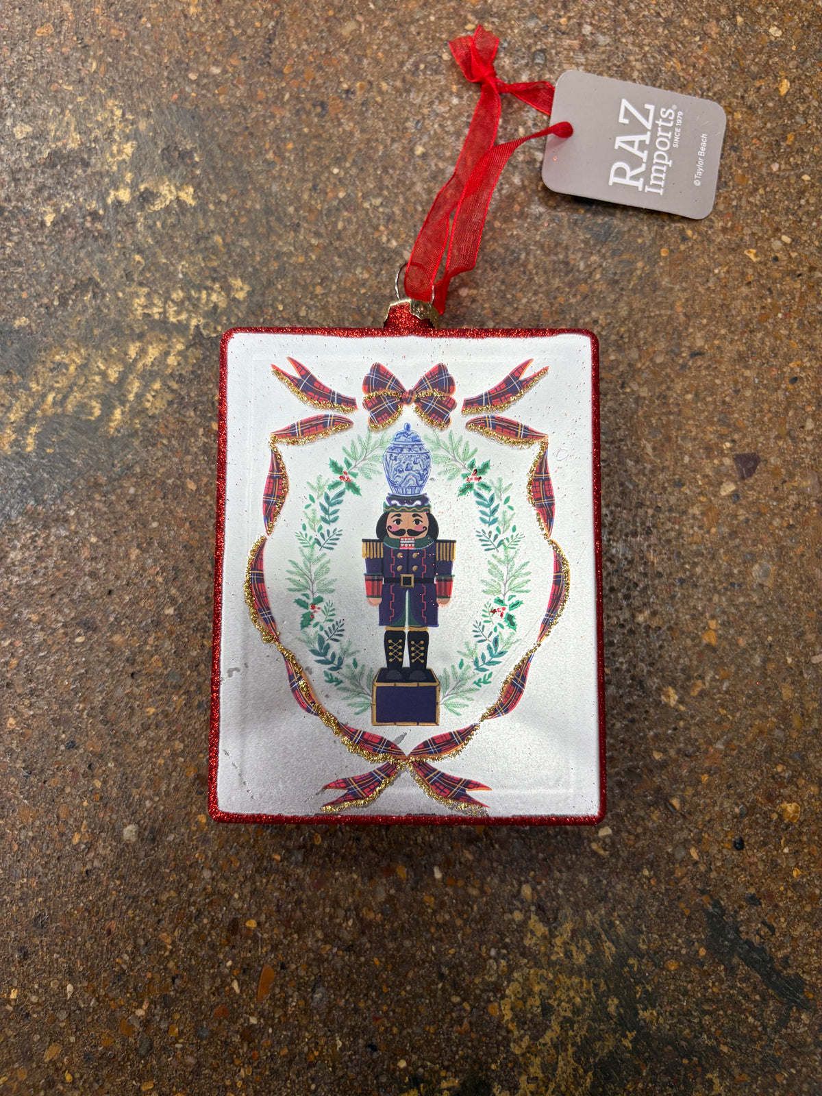 4.5" Noble Nutcracker Rectangle Ornament