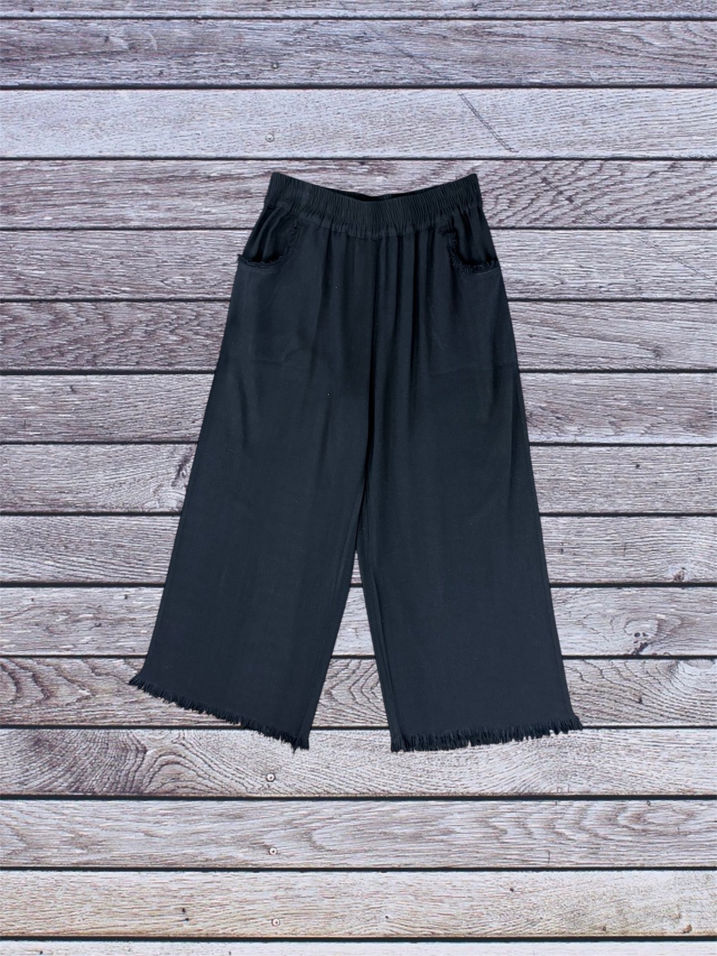 Black Fringe Slacks