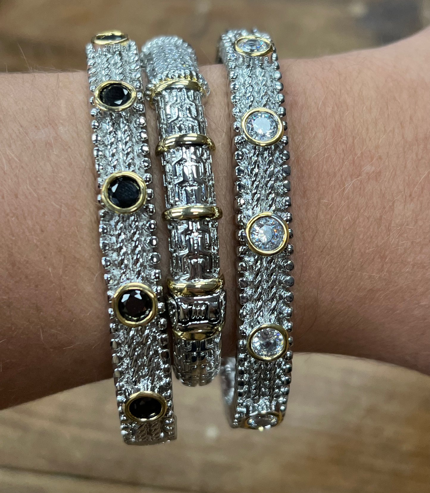 Beaded Silver Bracelet