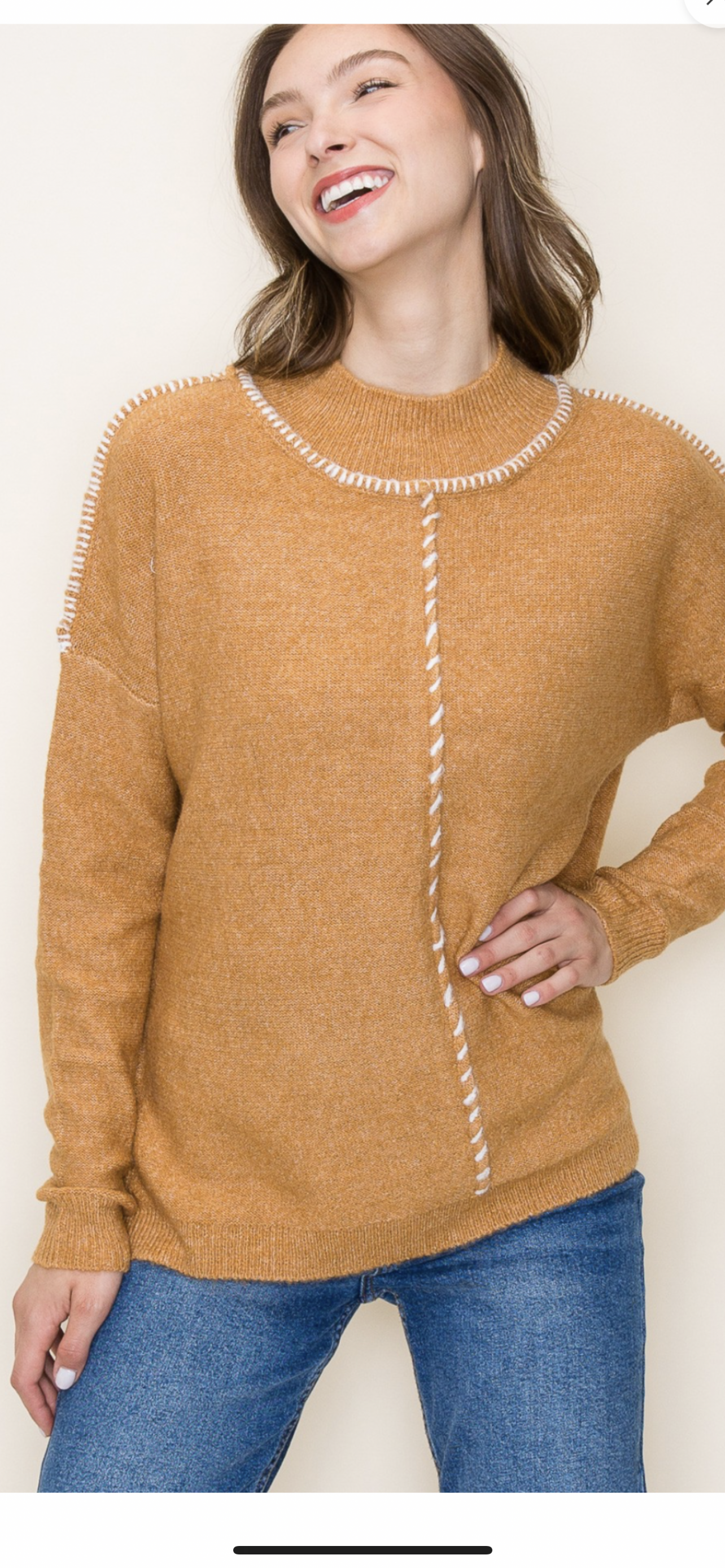 Camel and Cream Sweater