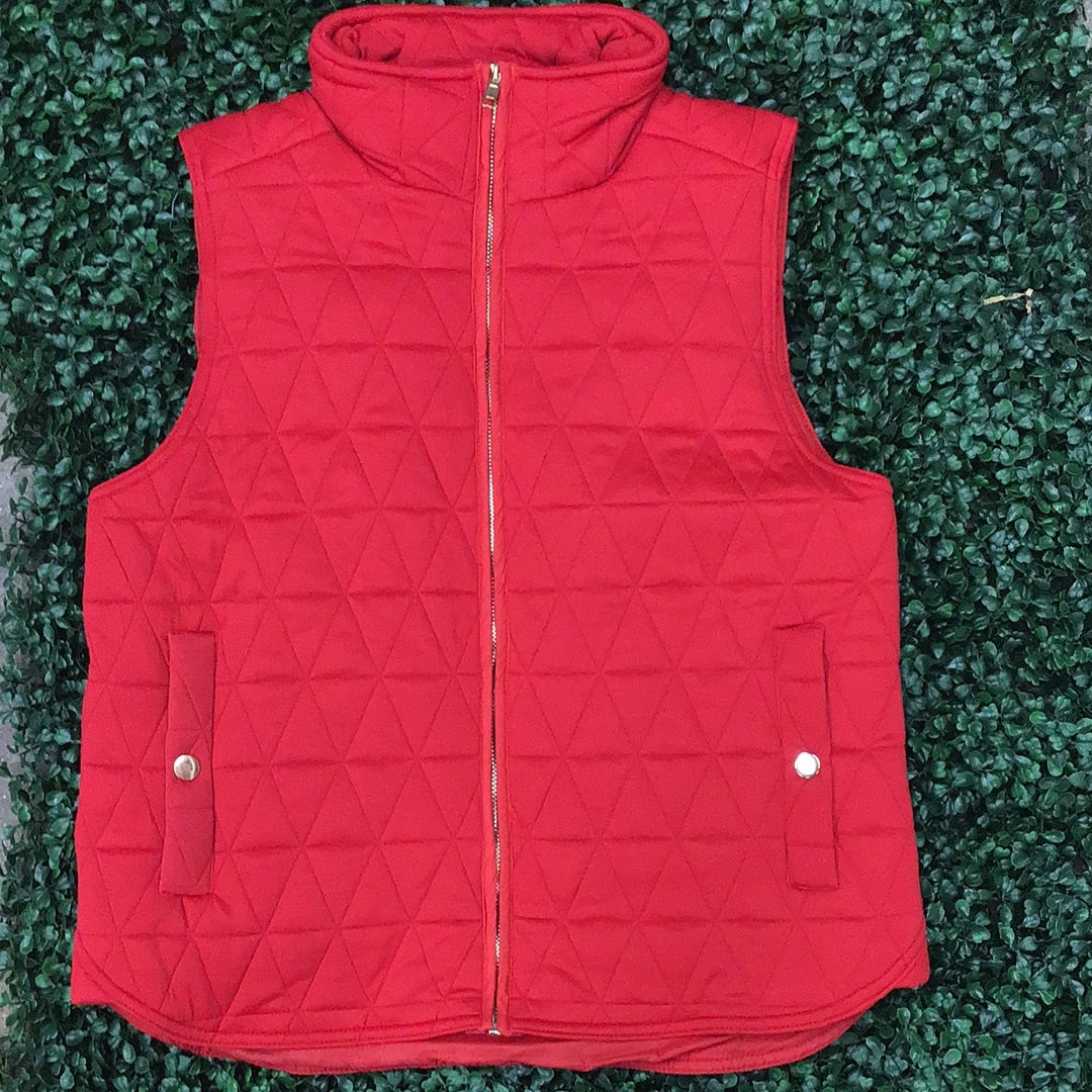 Red Polar Collar Vest