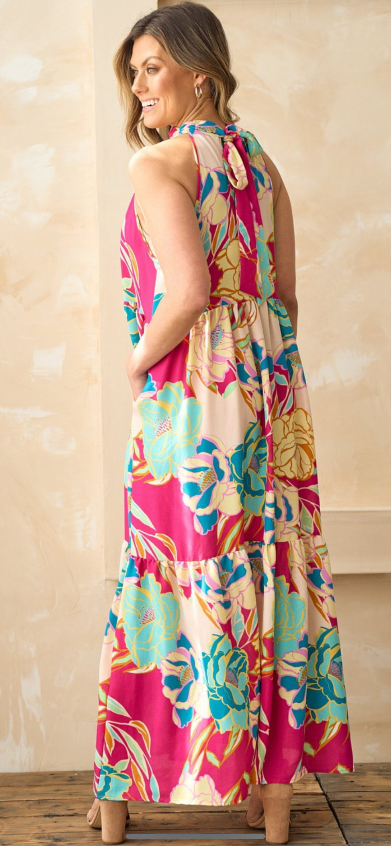 Fuchsia Floral Dress