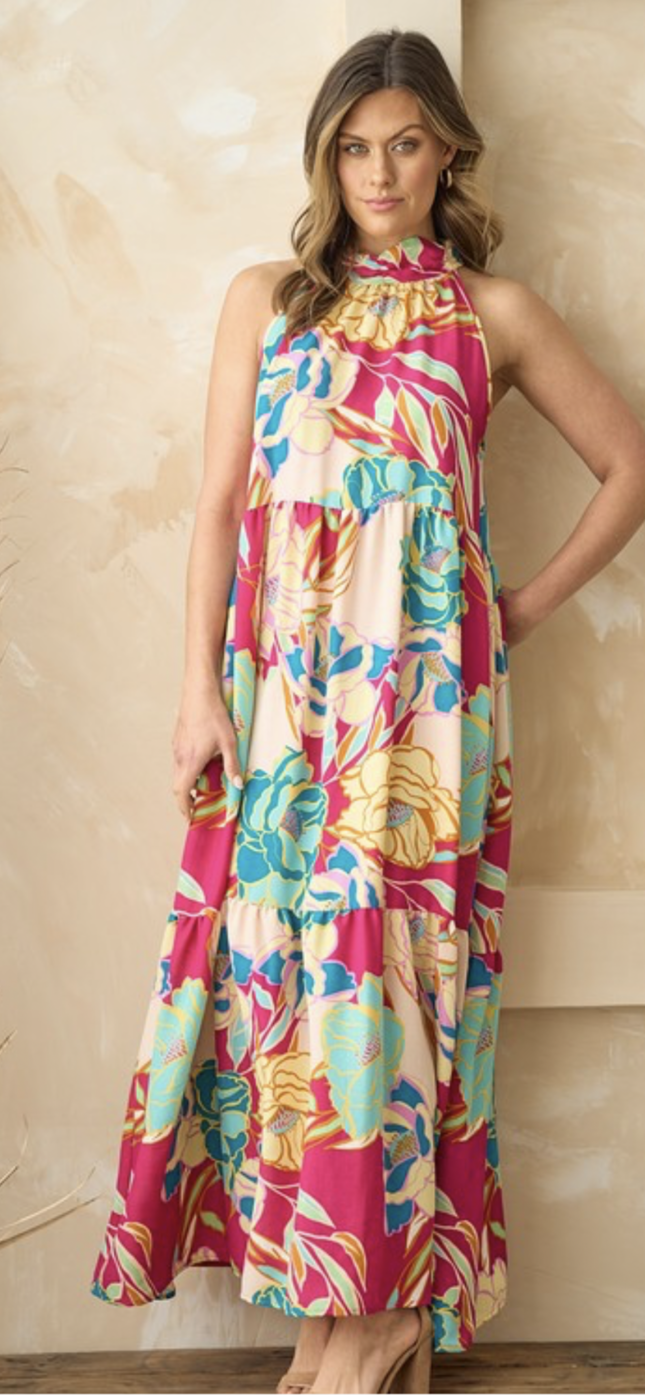 Fuchsia Floral Dress