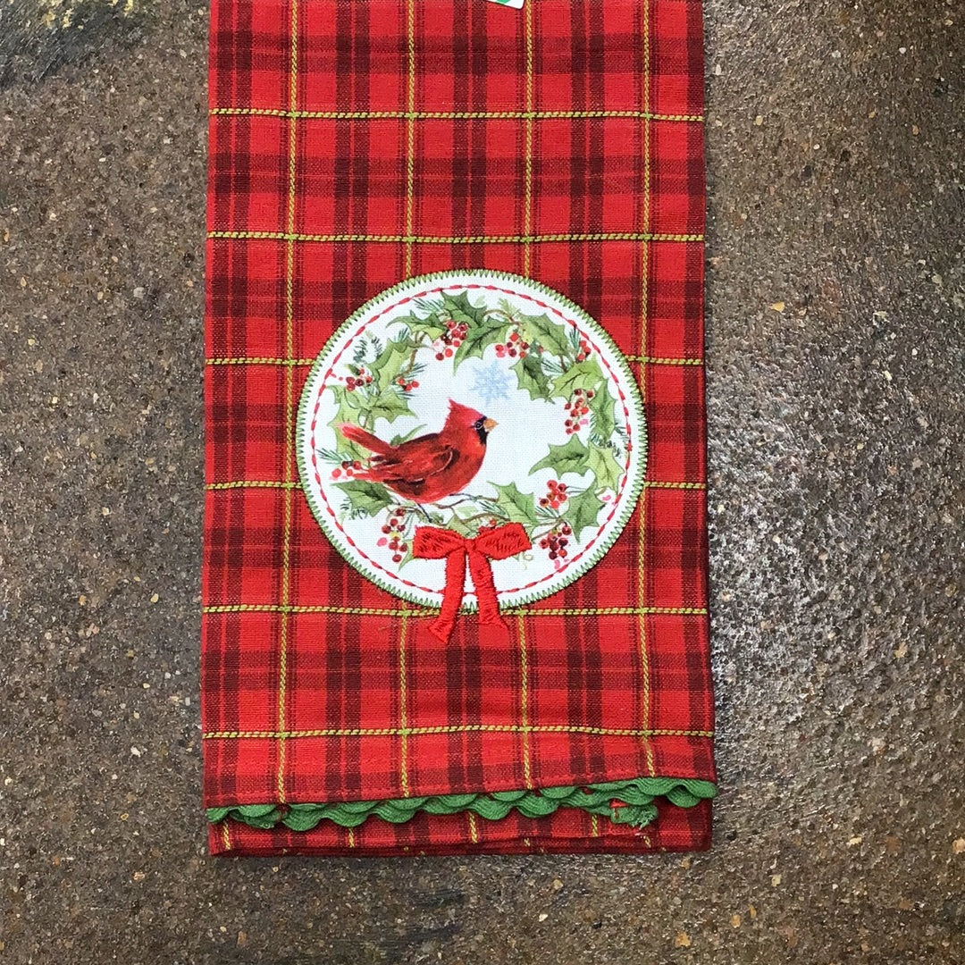 Cardinal & Holly Tee Towel