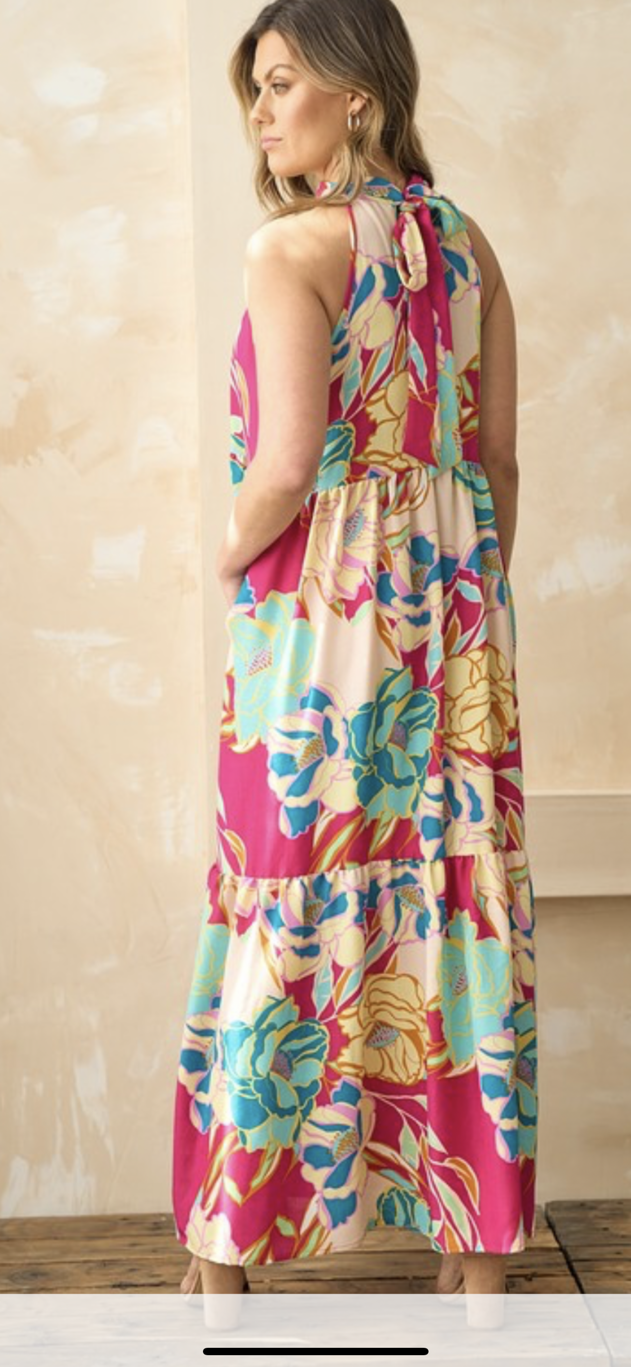 Fuchsia Floral Dress