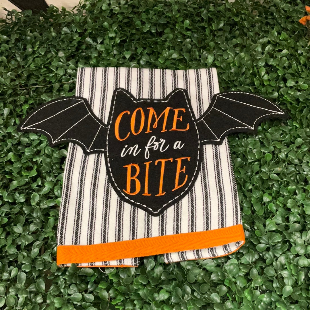 Batty To The Bone and Come in For a Bite Tea Towels