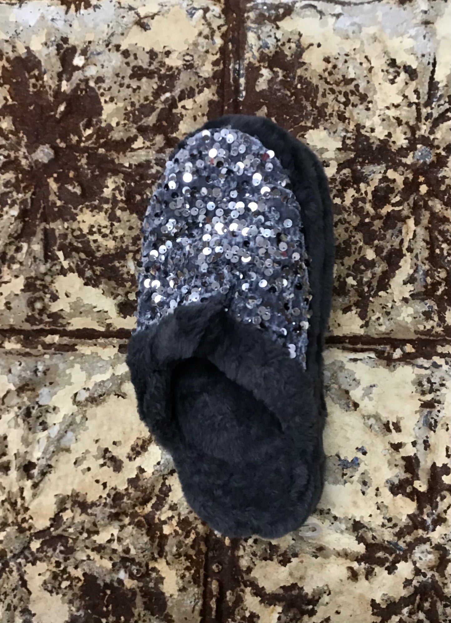 Silver/Grey Glam Slide