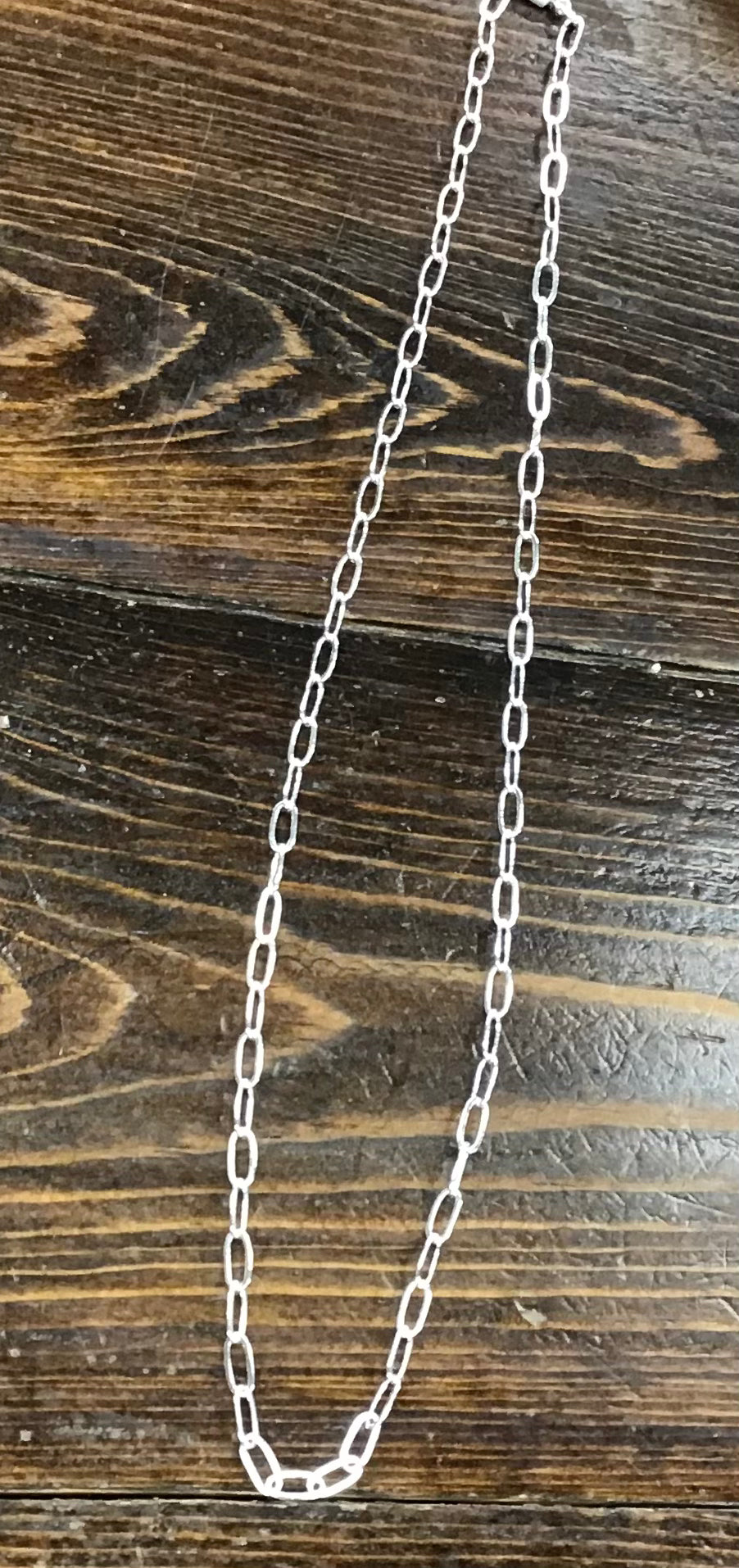 Birthstone Necklace Paperclip Chain