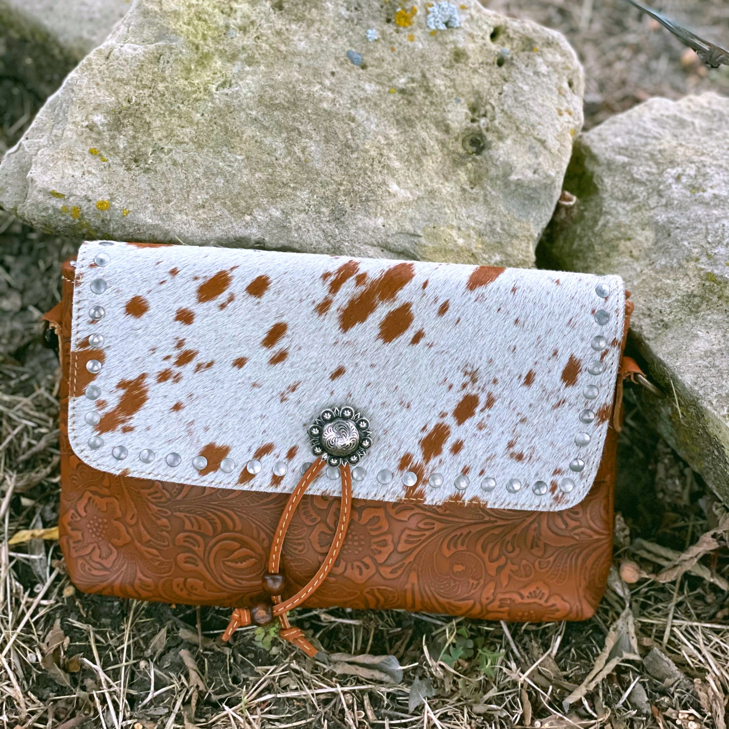 Blossom Etched leather Hairon