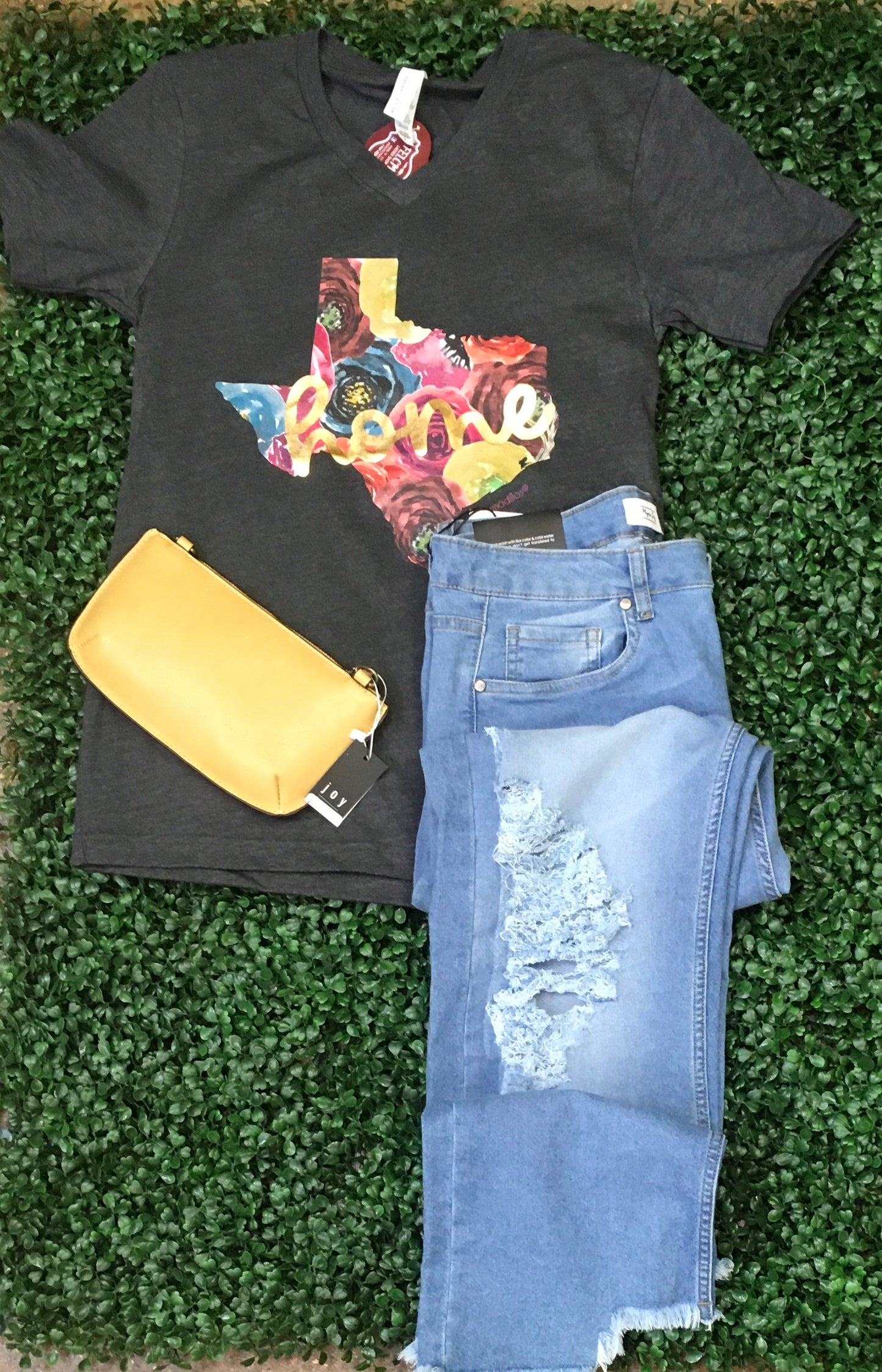Floral Home State V-neck