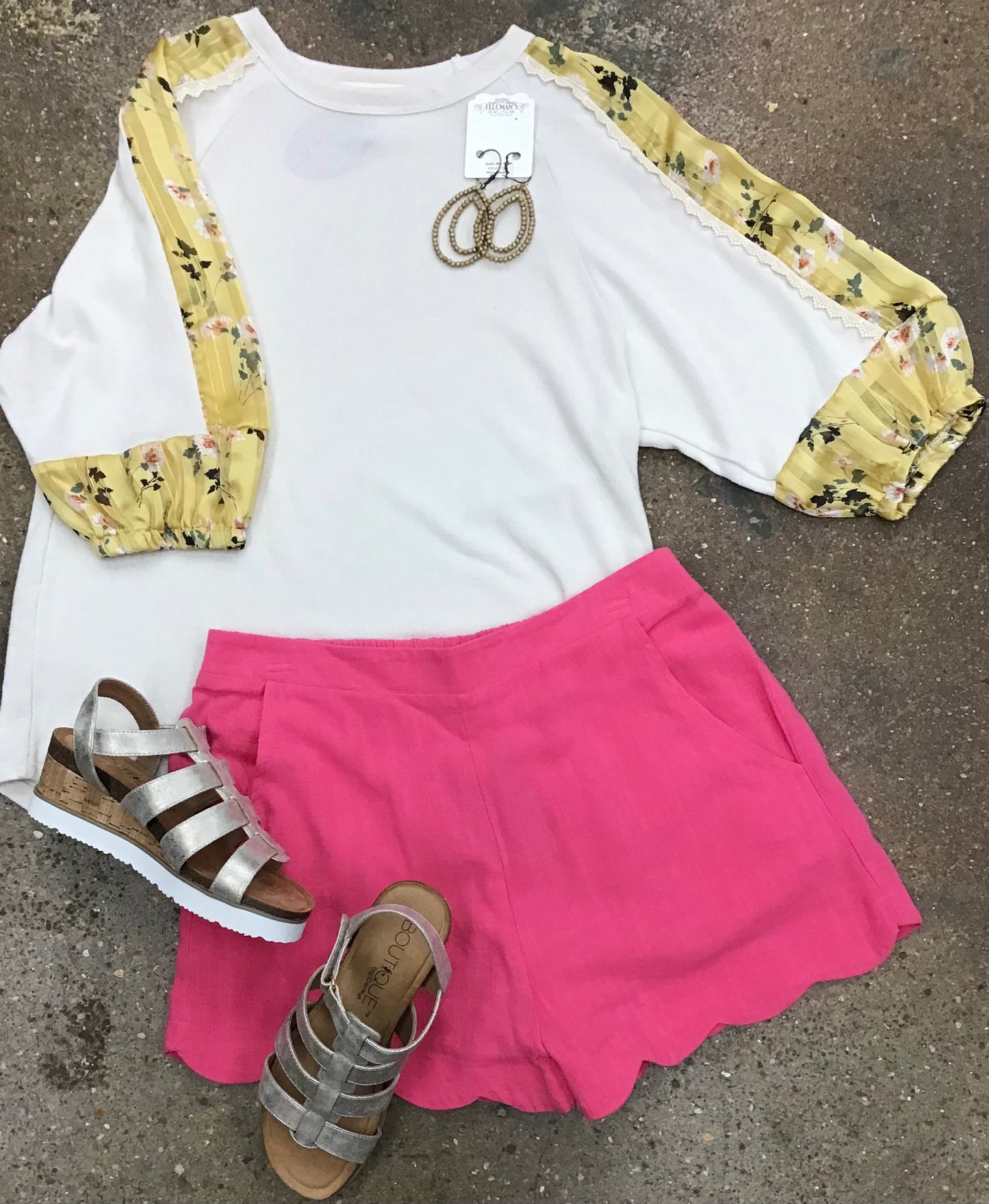 Floral Printed Woven Sleeves Blouse
