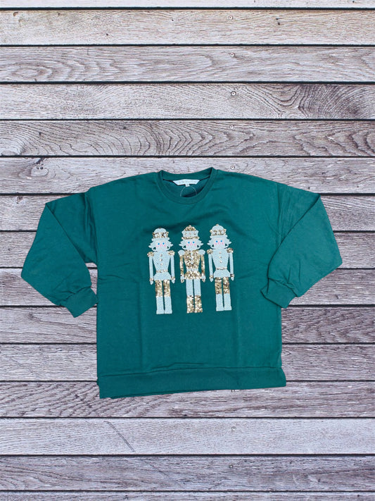Alpine Nutcracker Sequin Sweatshirt