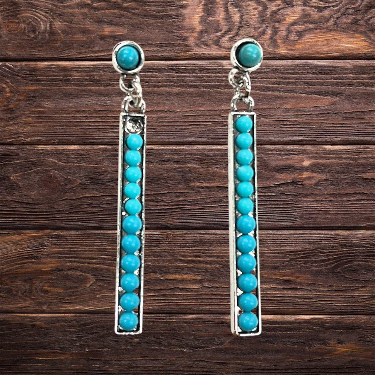 Turquoise Bar Earrings