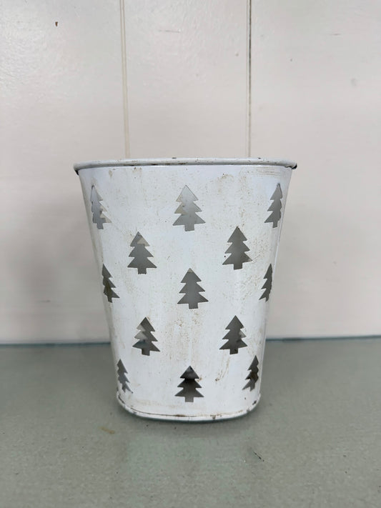 Small Christmas Tree Metal Tins