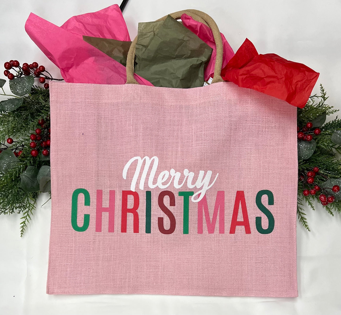 Merry Christmas Pink Carryall