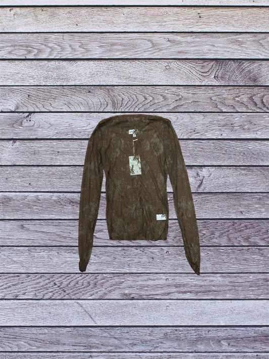 Brown Mesh Designed Under Top