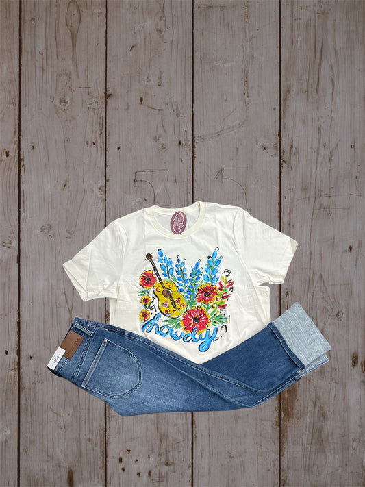 Bluebonnet Howdy Tee