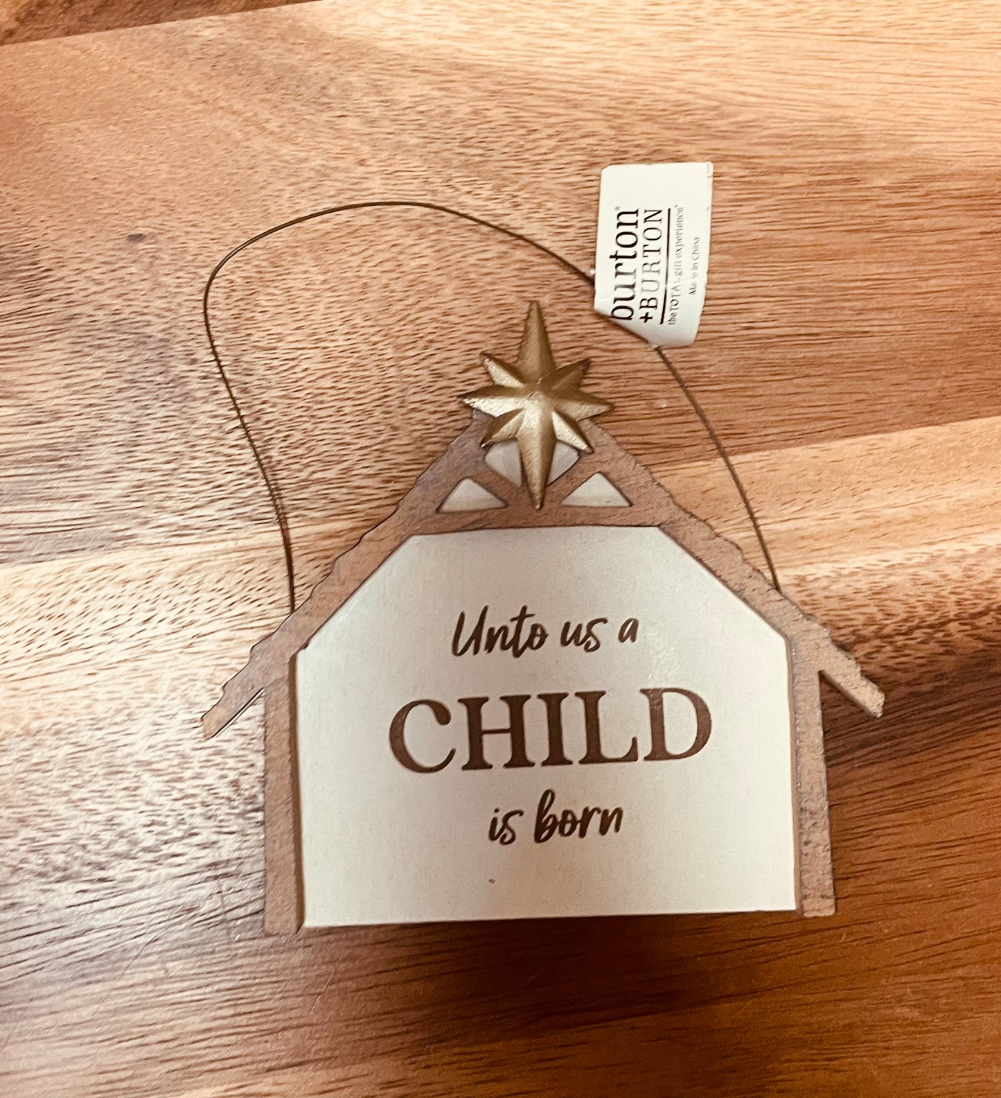 Wooden Barn Message Ornament