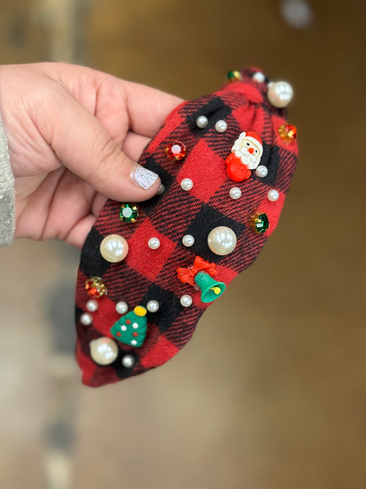 Christmas Clay Charm Headband