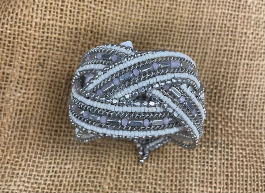 Silver Strands Cuff Bracelet