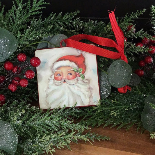 Santa Disc Ornament