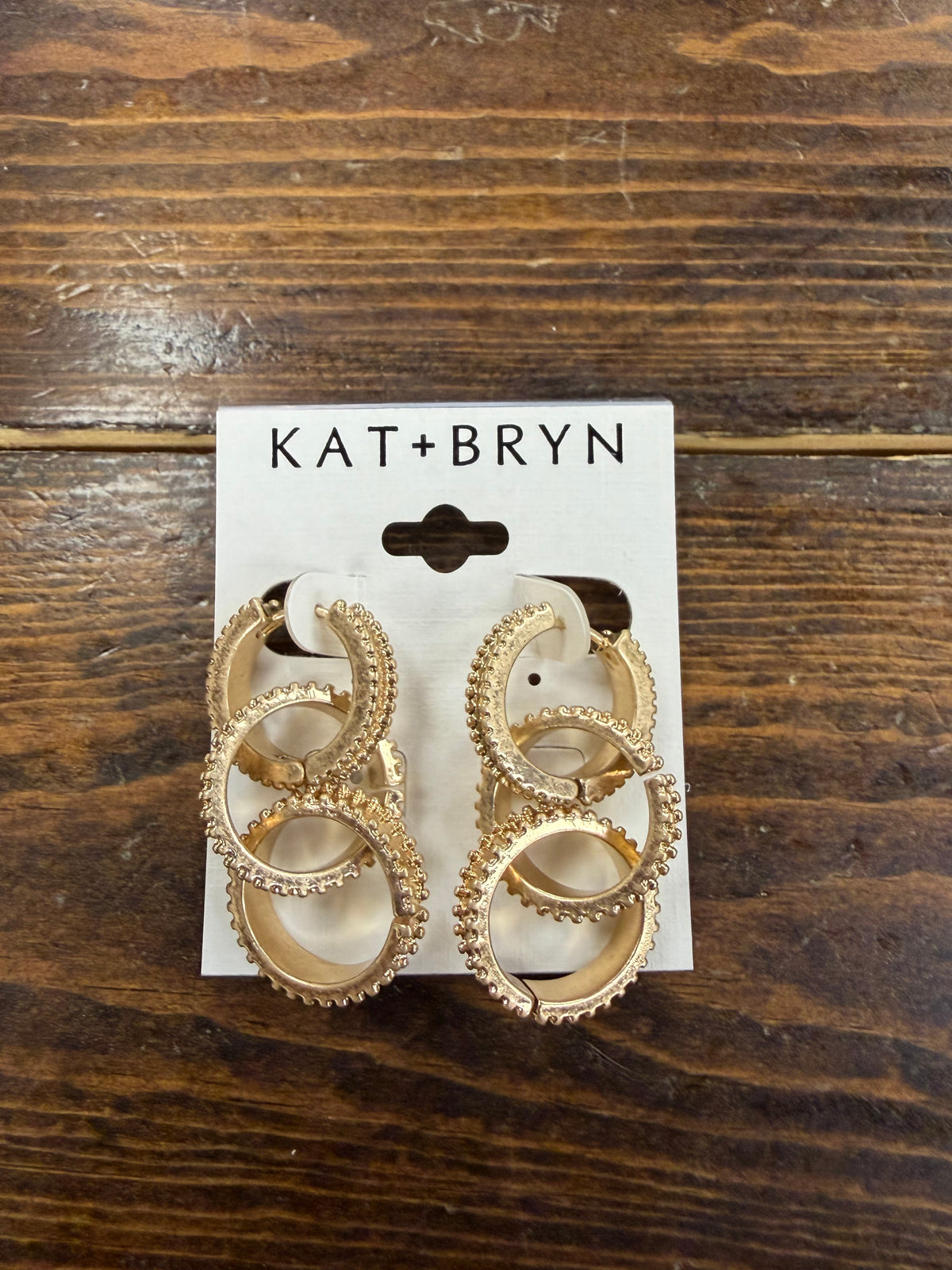 Gold Knobby Links Earrings