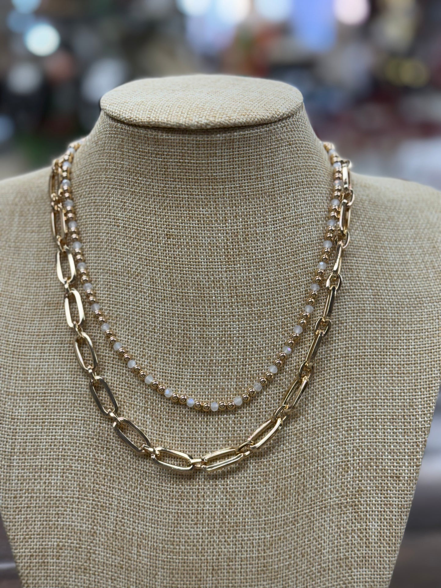 Crystal Layered Necklace