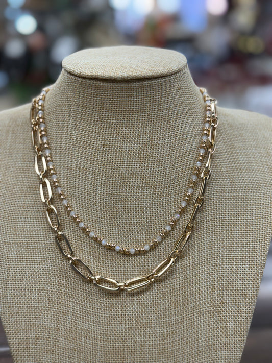 Crystal Layered Necklace