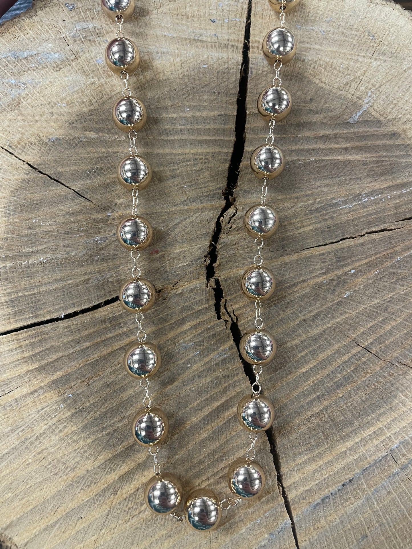 Large Gold Pearl necklace