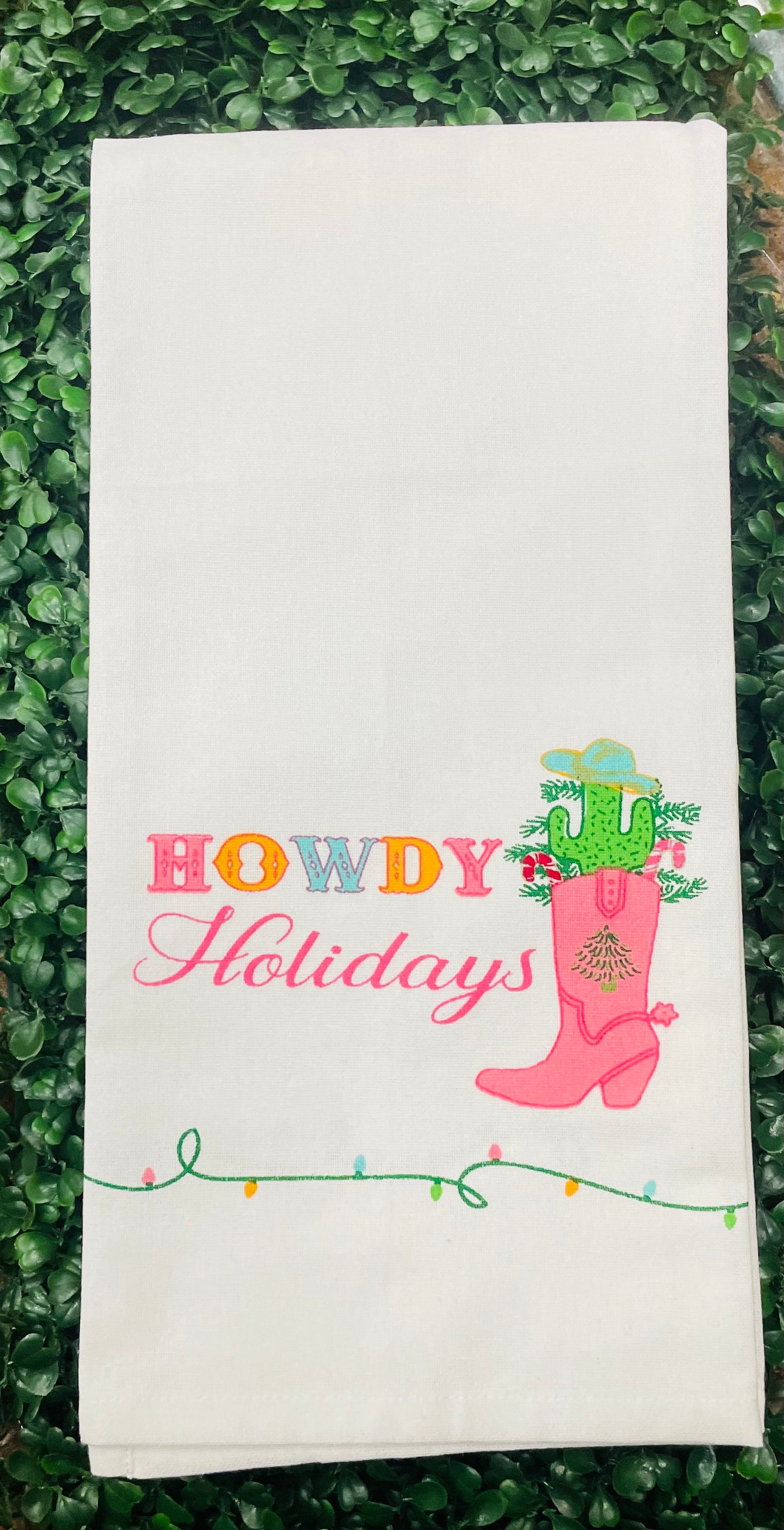 Howdy Holidays Hand Towel