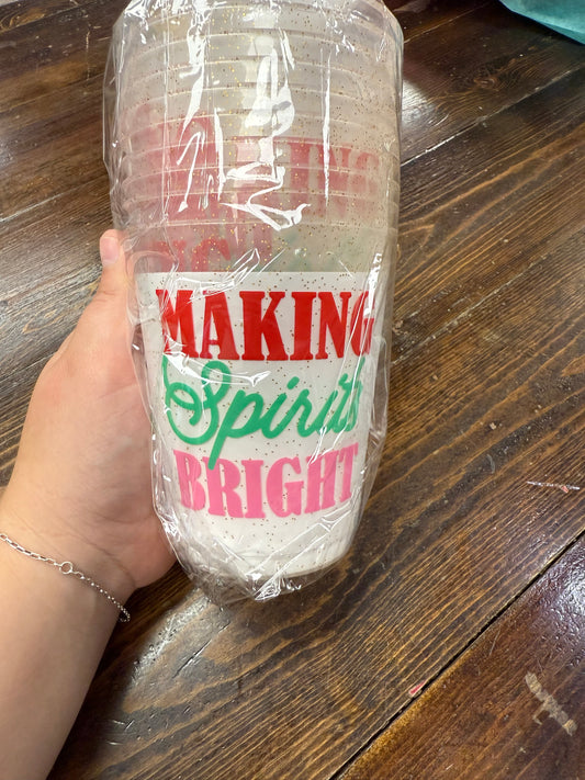 Making Spirits Bright Party Cups