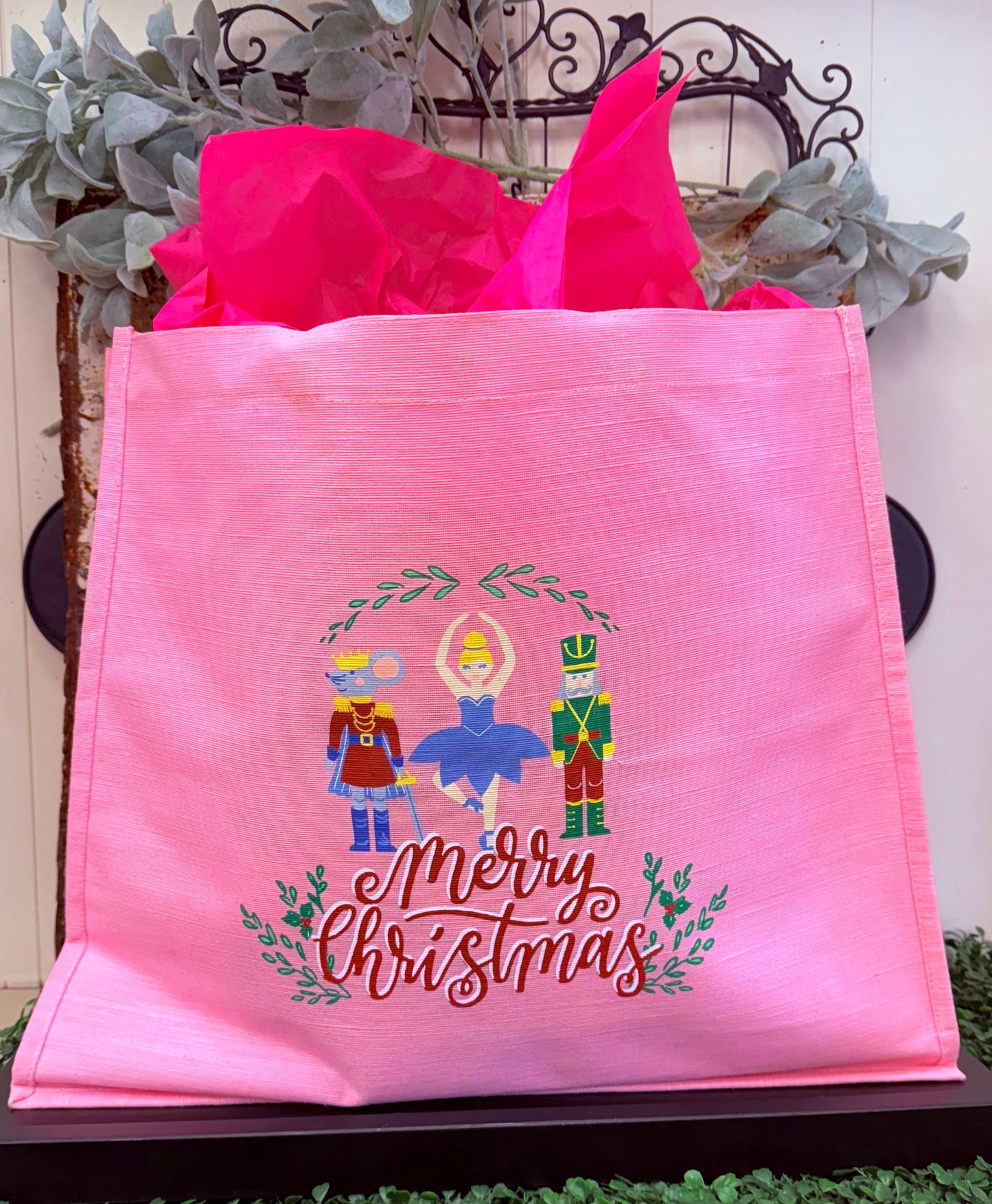 Merry Christmas Waltz Juco Carryall Tote