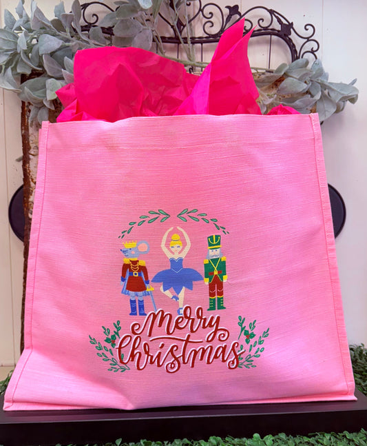 Merry Christmas Waltz Juco Carryall Tote