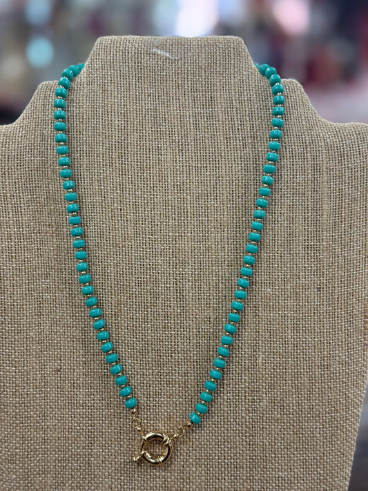 Bright Turquoise Stone Necklace