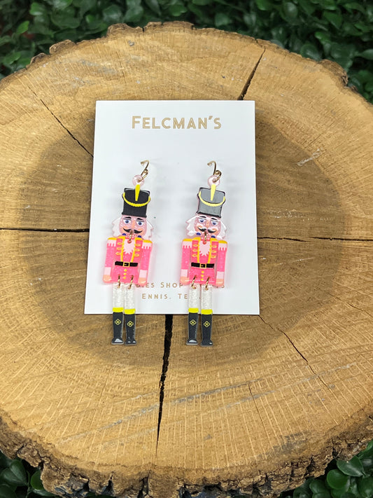 Acrylic Nutcracker Earrings