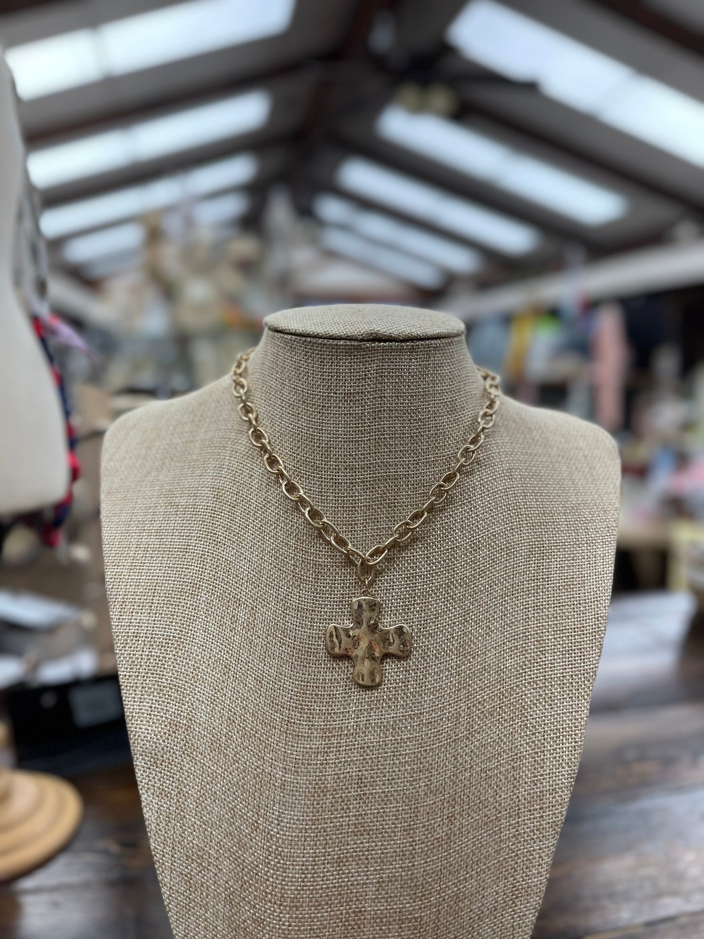 Thick Chain With Cross Charm