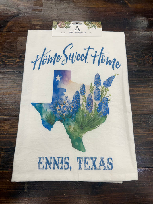 Home Sweet Home Bluebonnet Tea Towel