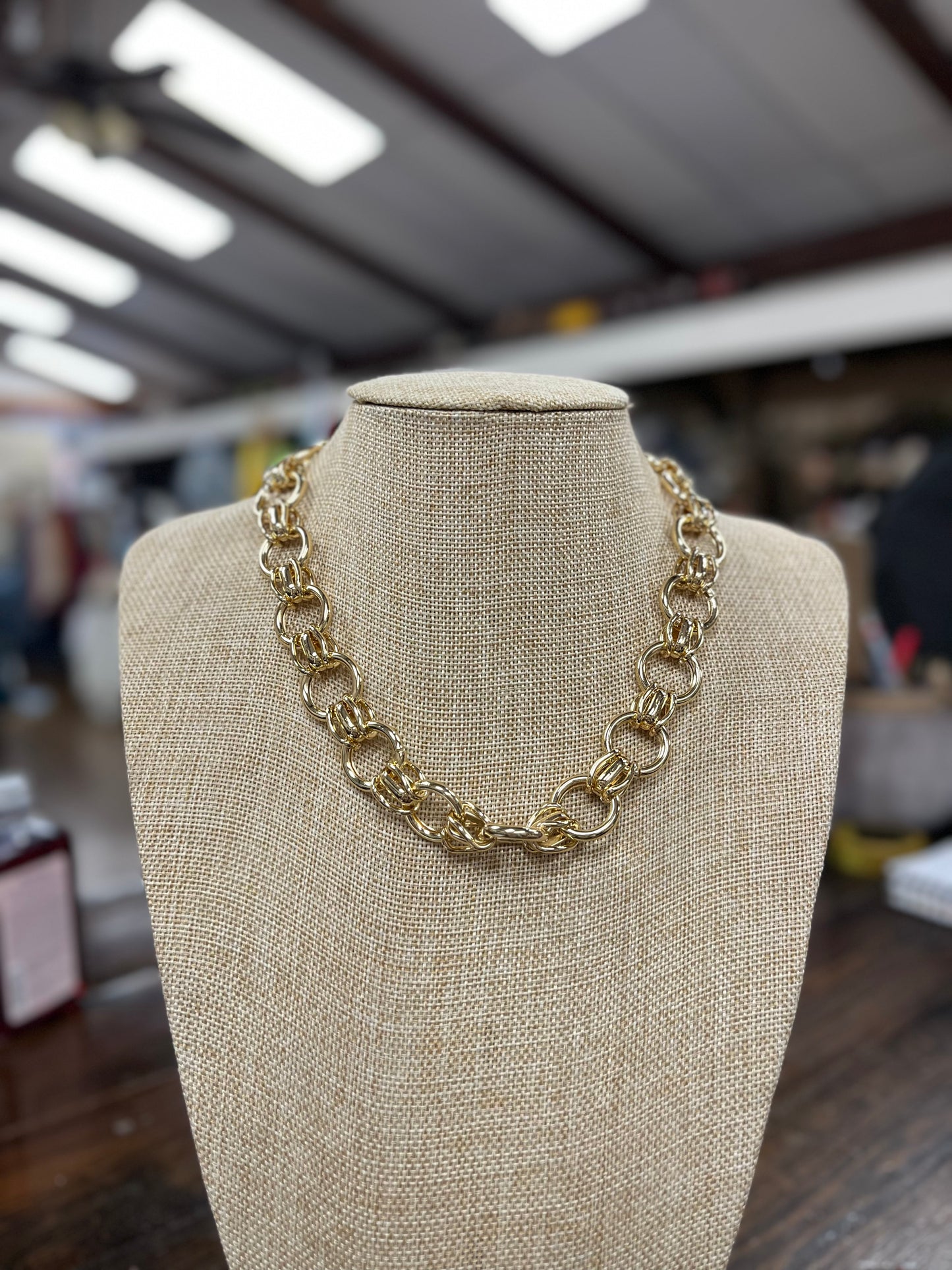 Gold Open Circle Chain