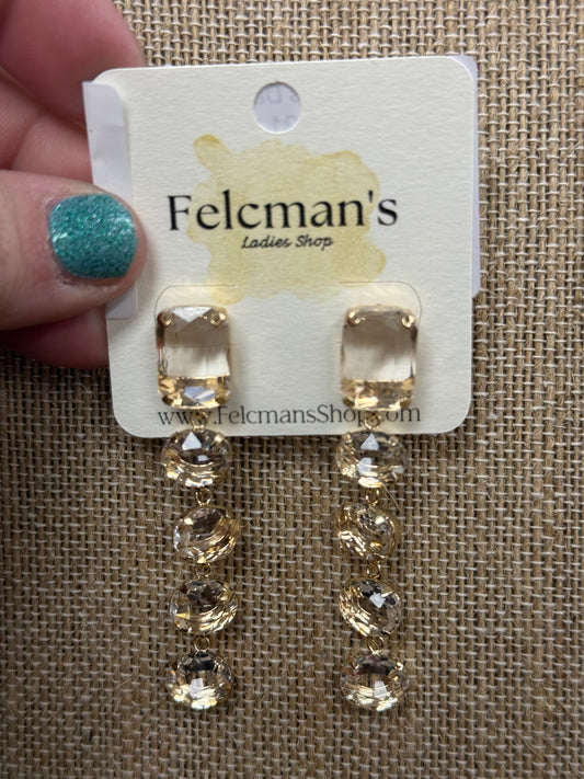 Dressy Glass Dangle Earrings