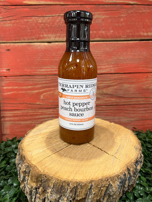 Hot Pepper Peach Bourbon Sauce