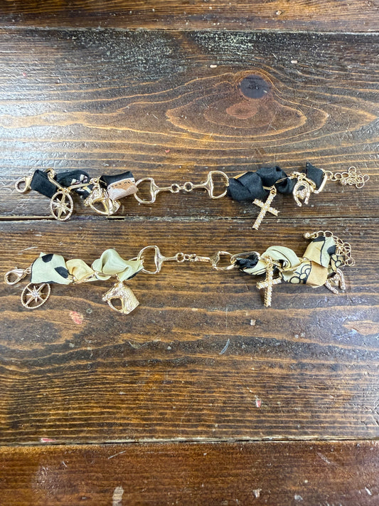Horsebit Bandana Western Charm Bracelet