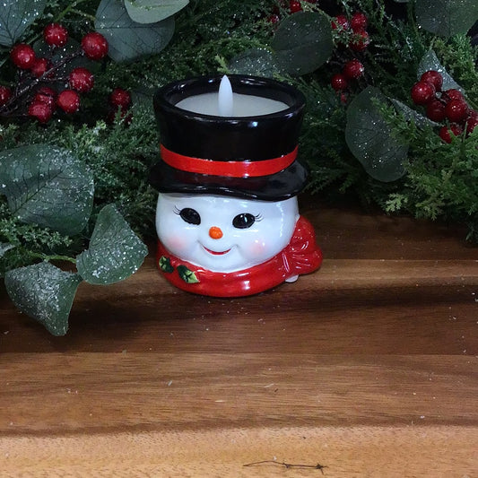 Snowman Candle