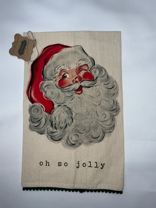 Winking Santa Towel