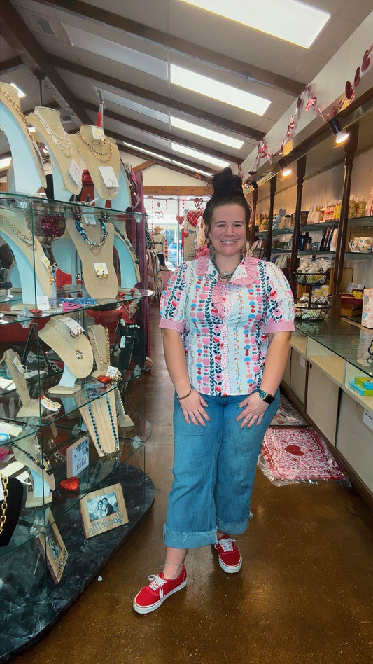 Light Pink Floral Blouse