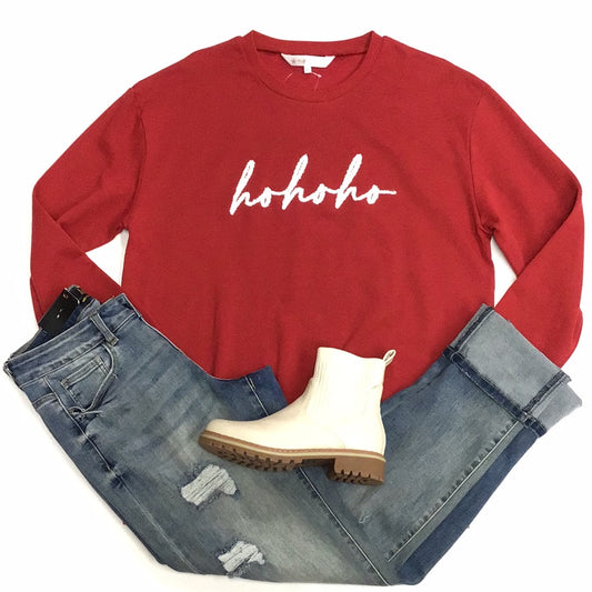 Red Ho Ho Terry Sweatshirt